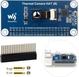 Waveshare Long-Wave IR Thermal Imaging Camera HAT (B), Compatible with Raspberry Pi 5/4B/3B/Zero/Zero W/Zero 2W/Pico/Pico W/Pico WH, 45° FOV IR Camera, 80×62 Pixels, Standard 40PIN GPIO Header Waveshare Long-Wave IR Thermal Imaging Camera HAT (B), Compatible with Raspberry Pi 5/4B/3B/Zero/Zero W/Zero 2W/Pico/Pico W/Pico WH, 45° FOV IR Camera, 80×62 Pixels, Standard 40PIN GPIO Header