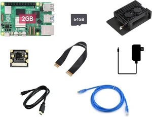 Waveshare Dual Camera Kit, Compatible with Raspberry Pi 5, Bundle with Raspberry Pi 5 2GB, 2pcs PI5-IMX219-120 Camera,TF Card 64GB, Power Supply and so on (8 Items) Waveshare Dual Camera Kit, Compatible with Raspberry Pi 5, Bundle with Raspberry Pi 5 2GB, 2pcs PI5-IMX219-120 Camera,TF Card 64GB, Power Supply and so on (8 Items)