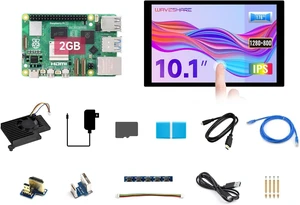 Waveshare Display Kit, Compatible with Raspberry Pi 5, Bundle with Raspberry Pi 5 2GB, 10.1inch LCD, Cooler, 64GB TF Card, Cable and so on (14 Items) Waveshare Display Kit, Compatible with Raspberry Pi 5, Bundle with Raspberry Pi 5 2GB, 10.1inch LCD, Cooler, 64GB TF Card, Cable and so on (14 Items)
