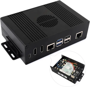waveshare Multi-Functional All-in-One Mini-Computer Kit, Compatible with Raspberry Pi 5, Aluminum Alloy Case, Comes with PCIe to Giga-bit ETH Adapter waveshare Multi-Functional All-in-One Mini-Computer Kit, Compatible with Raspberry Pi 5, Aluminum Alloy Case, Comes with PCIe to Giga-bit ETH Adapter