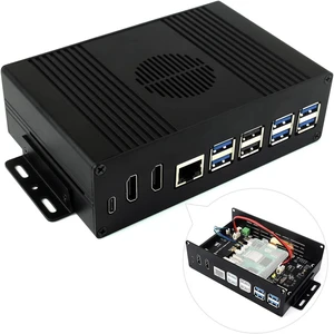 Waveshare Multi-Functional All-in-One Mini-Computer Kit, Compatible with Raspberry Pi 5, Aluminum Alloy Case, Comes with PCIe to 4-ch USB 3.2 Gen1 Adapter Waveshare Multi-Functional All-in-One Mini-Computer Kit, Compatible with Raspberry Pi 5, Aluminum Alloy Case, Comes with PCIe to 4-ch USB 3.2 Gen1 Adapter
