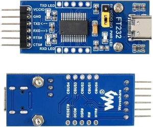 Waveshare 2PCS FT232 USB to TTLUART Communication Module, USB Type C Connector, Compatible with Mac OS, Linux, Android, Wince, Windows 7/8/8.1/10/11... Waveshare 2PCS FT232 USB to TTLUART Communication Module, USB Type C Connector, Compatible with Mac OS, Linux, Android, Wince, Windows 7/8/8.1/10/11...
