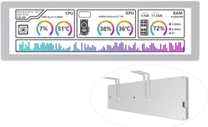 waveshare 8.8 inch USB Monitor, 1920 x 480 Resolution,PC Case Secondary Screen/Desktop RGB Ambient Screen, IPS Panel, with Music Spectrum Analysis Function, Type-C Interface, CNC Metal Case, Silver waveshare 8.8 inch USB Monitor, 1920 x 480 Resolution,PC Case Secondary Screen/Desktop RGB Ambient Screen, IPS Panel, with Music Spectrum Analysis Function, Type-C Interface, CNC Metal Case, Silver