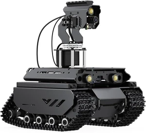 Waveshare Open-Source Off-Road Tracked AI Robot, Compatible with Raspberry Pi 5, Dual Controllers, Computer Vision, Comes with Pan-Tilt Module, PI5-4GB Included Waveshare Open-Source Off-Road Tracked AI Robot, Compatible with Raspberry Pi 5, Dual Controllers, Computer Vision, Comes with Pan-Tilt Module, PI5-4GB Included