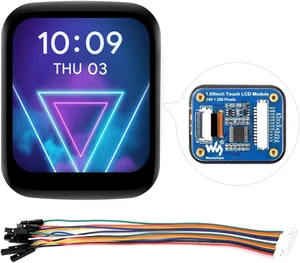 Waveshare 1.69inch Round LCD, Compatible with Raspberry Pi 5, Display Module with Touch Panel, Micro LCD Display, 240×280 Resolution, IPS, SPI and I2C Communication, 262K Display Color Waveshare 1.69inch Round LCD, Compatible with Raspberry Pi 5, Display Module with Touch Panel, Micro LCD Display, 240×280 Resolution, IPS, SPI and I2C Communication, 262K Display Color