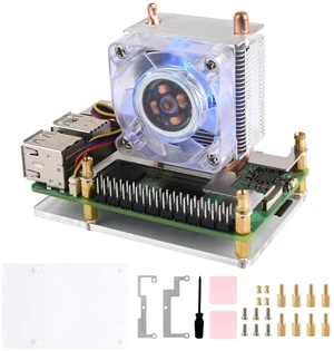 Waveshare ICE Tower CPU Cooling Fan, Compatible with Raspberry Pi 5, U-Shaped Copper Tube, Cooling Fins, Cooler with Colorful RGB LED Waveshare ICE Tower CPU Cooling Fan, Compatible with Raspberry Pi 5, U-Shaped Copper Tube, Cooling Fins, Cooler with Colorful RGB LED