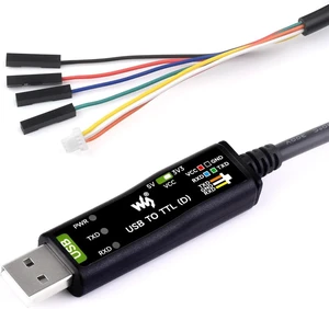 waveshare Industrial USB to TTL (D) Serial Cable, Compatible with Raspberry Pi 5, Original FT232RNL Chip, Multi Protection Circuits, with Separated 4pin Header + SH1.0 3PIN Connector waveshare Industrial USB to TTL (D) Serial Cable, Compatible with Raspberry Pi 5, Original FT232RNL Chip, Multi Protection Circuits, with Separated 4pin Header + SH1.0 3PIN Connector