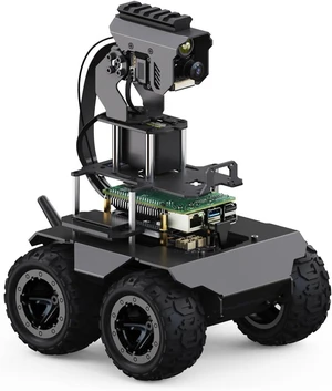 Waveshare RaspRover Open-Source 4WD AI Robot,Compatible with Raspberry Pi 4B, Dual Controllers, Computer Vision, Comes with Pan-Tilt Module, PI4B-4GB Included Waveshare RaspRover Open-Source 4WD AI Robot,Compatible with Raspberry Pi 4B, Dual Controllers, Computer Vision, Comes with Pan-Tilt Module, PI4B-4GB Included