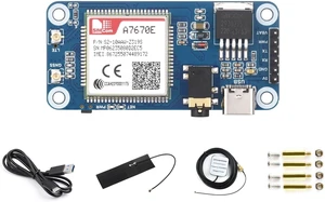 Waveshare Cat-1/GSM/GPRS/GNSS HAT, Compatible with Raspberry Pi, Based On A7670E Module, LTE Cat-1 / 2G Support, GNSS Positioning Waveshare Cat-1/GSM/GPRS/GNSS HAT, Compatible with Raspberry Pi, Based On A7670E Module, LTE Cat-1 / 2G Support, GNSS Positioning