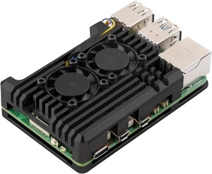 Waveshare Aluminium Alloy Case for Raspberry Pi 5, Comes with Dual Cooling Fans, Faster Heat Dissipation, More Durable Waveshare Aluminium Alloy Case for Raspberry Pi 5, Comes with Dual Cooling Fans, Faster Heat Dissipation, More Durable