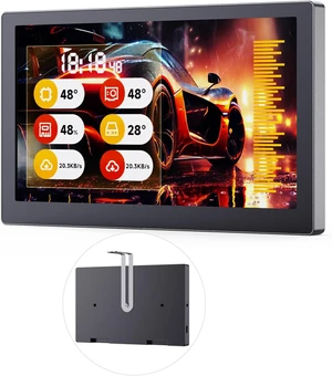 waveshare 7inch USB Monitor, PC Case Secondary Screen/Desktop RGB Ambient Screen, IPS Panel, 1024×600 Resolution, with Music Spectrum Analysis Function, Type-C Interface, CNC Metal Case, Black waveshare 7inch USB Monitor, PC Case Secondary Screen/Desktop RGB Ambient Screen, IPS Panel, 1024×600 Resolution, with Music Spectrum Analysis Function, Type-C Interface, CNC Metal Case, Black