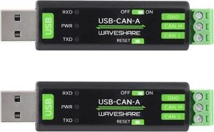 2PCS Waveshare USB to CAN Adapter Model A, STM32 Chip Solution, Multiple Working Modes, Multi-System Compatible 2PCS Waveshare USB to CAN Adapter Model A, STM32 Chip Solution, Multiple Working Modes, Multi-System Compatible