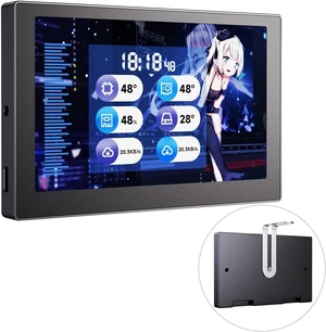 waveshare 5inch USB Monitor, PC Case Secondary Screen/Desktop RGB Ambient Screen, IPS Panel, 800×480 Resolution, with Music Spectrum Analysis Function, Type-C Interface, CNC Metal Case, Black waveshare 5inch USB Monitor, PC Case Secondary Screen/Desktop RGB Ambient Screen, IPS Panel, 800×480 Resolution, with Music Spectrum Analysis Function, Type-C Interface, CNC Metal Case, Black