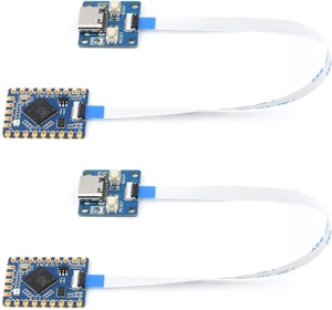 2PCS Waveshare RP2040-Tiny Development Board, Raspberry Pi Microcontroller Development Board, Based On Official RP2040 Dual Core Processor, with USB Port Adapter 2PCS Waveshare RP2040-Tiny Development Board, Raspberry Pi Microcontroller Development Board, Based On Official RP2040 Dual Core Processor, with USB Port Adapter