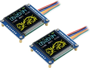 2PCS Waveshare 1.5inch RGB OLED Display Module 128x128 Pixels 16-bit High Color (65K Colors) with Embedded Controller Communicating via SPI Interface 2PCS Waveshare 1.5inch RGB OLED Display Module 128x128 Pixels 16-bit High Color (65K Colors) with Embedded Controller Communicating via SPI Interface