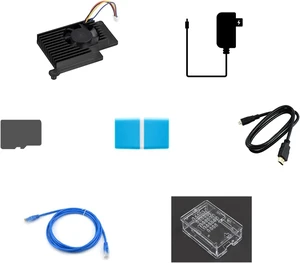 Waveshare Start Accessories, Compatible with Raspberry Pi 5, Bundle with TF Card 64GB, Case, Cooler and so on (7items) Waveshare Start Accessories, Compatible with Raspberry Pi 5, Bundle with TF Card 64GB, Case, Cooler and so on (7items)