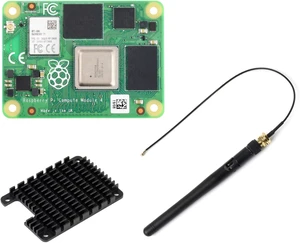 Waveshare Pi Compute Module 4 Comes with an Official Raspberry Pi CM4108008 (with Wireless, 8GB RAM, 8GB eMMC Flash), an Antenna Kit and a HEATSINK. (3 Items) Waveshare Pi Compute Module 4 Comes with an Official Raspberry Pi CM4108008 (with Wireless, 8GB RAM, 8GB eMMC Flash), an Antenna Kit and a HEATSINK. (3 Items)