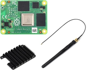 Waveshare Pi Compute Module 4 Comes with an Official Raspberry Pi CM4004016 (Without Wireless, 4GB RAM, 16GB eMMC Flash), an Antenna Kit and a HEATSINK. (3 Items) Waveshare Pi Compute Module 4 Comes with an Official Raspberry Pi CM4004016 (Without Wireless, 4GB RAM, 16GB eMMC Flash), an Antenna Kit and a HEATSINK. (3 Items)
