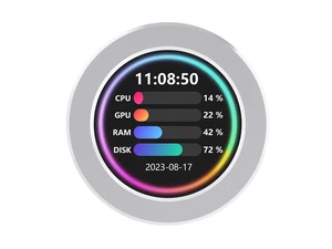Waveshare 2.1inch CPU/GPU Cooler Round LCD Display, AIO Computer Temp Monitor for Water Cooling Systems, PC Sensor Panel for PC Computer Accessories in Side Prebuilt Gaming PC Parts, Silver Waveshare 2.1inch CPU/GPU Cooler Round LCD Display, AIO Computer Temp Monitor for Water Cooling Systems, PC Sensor Panel for PC Computer Accessories in Side Prebuilt Gaming PC Parts, Silver