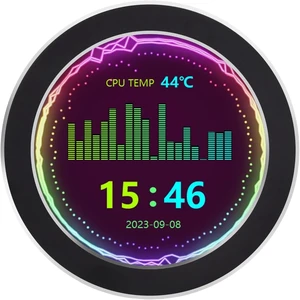 Waveshare 2.8" CPU/GPU Cooler Round LCD Display, AIO Computer Temp Monitor for Water Cooling Systems, Side Prebuilt Gaming PC Parts, Black Waveshare 2.8" CPU/GPU Cooler Round LCD Display, AIO Computer Temp Monitor for Water Cooling Systems, Side Prebuilt Gaming PC Parts, Black