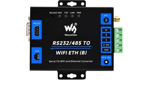waveshare Industrial Grade Serial Server RS232/485 to WiFi and Ethernet, Modbus Gateway, MQTT Gateway, Metal Case, Wail-Mount and Rail-Mount waveshare Industrial Grade Serial Server RS232/485 to WiFi and Ethernet, Modbus Gateway, MQTT Gateway, Metal Case, Wail-Mount and Rail-Mount