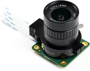 Waveshare 6mm Wide Angle Lens for Pi, 6mm Focal Length, 63° Field Angle, CS-Mount, Compatible with Raspberry Pi Camera Waveshare 6mm Wide Angle Lens for Pi, 6mm Focal Length, 63° Field Angle, CS-Mount, Compatible with Raspberry Pi Camera