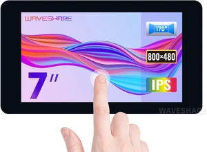Waveshare 7inch Capacitive Touch Display, 800×480, Supports Raspberry Pi 5/4B/3B+/3A+/3B/2B/B+/A+, CM3/3+/4, Without Case Waveshare 7inch Capacitive Touch Display, 800×480, Supports Raspberry Pi 5/4B/3B+/3A+/3B/2B/B+/A+, CM3/3+/4, Without Case