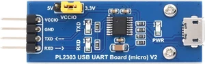 Waveshare PL2303 USB to UART (TTL) Communication Module, Micro Connector, Supports windows XP/7/8/10/11/... Waveshare PL2303 USB to UART (TTL) Communication Module, Micro Connector, Supports windows XP/7/8/10/11/...