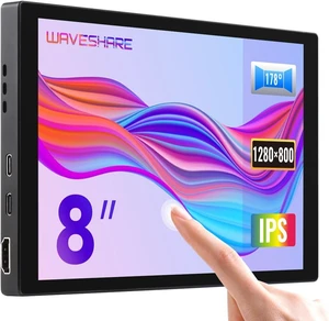 Waveshare 8inch Capacitive Touch Display, 1280×800 Resolution, Supports All Versions of Raspberry Pi, Supports Jetson Nano, VisionFive2, PC and Smartphone Waveshare 8inch Capacitive Touch Display, 1280×800 Resolution, Supports All Versions of Raspberry Pi, Supports Jetson Nano, VisionFive2, PC and Smartphone
