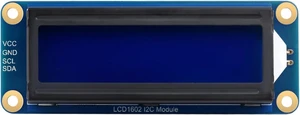 Waveshare LCD1602 I2C Module, White Color with Blue Background, 16x2 Characters LCD, 3.3V/5V Waveshare LCD1602 I2C Module, White Color with Blue Background, 16x2 Characters LCD, 3.3V/5V