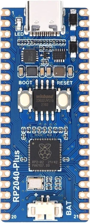 Waveshare RP2040-Plus, A Low-Cost, High-Performance Pico-Like MCU Board Based On Raspberry Pi Microcontroller RP2040 4MB Waveshare RP2040-Plus, A Low-Cost, High-Performance Pico-Like MCU Board Based On Raspberry Pi Microcontroller RP2040 4MB
