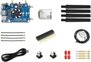 Waveshare SIM8262E-M2 5G HAT Compatible with Raspberry Pi Quad Antennas 5G NSA, Multi-Band, 5G/4G/3G Compatible Without Case Waveshare SIM8262E-M2 5G HAT Compatible with Raspberry Pi Quad Antennas 5G NSA, Multi-Band, 5G/4G/3G Compatible Without Case
