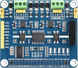 Waveshare 2-Channel Isolated RS485 Expansion HAT, Compatible with Raspberry Pi 5/4B/3B/Zero/Zero W/Zero 2W/Pico/W/WH, SC16IS752+SP3485 Solution with Multi Onboard Protection Circuits Waveshare 2-Channel Isolated RS485 Expansion HAT, Compatible with Raspberry Pi 5/4B/3B/Zero/Zero W/Zero 2W/Pico/W/WH, SC16IS752+SP3485 Solution with Multi Onboard Protection Circuits