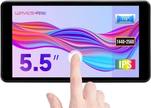 waveshare 5.5inch 2K Capacitive Touch LCD Display Compatible with Raspberry Pi 4B/3B+/Pi 3B/Zero 2w/Zero w and CM4 Supports Windows 11/10/8.1/8/7 Comes with Case waveshare 5.5inch 2K Capacitive Touch LCD Display Compatible with Raspberry Pi 4B/3B+/Pi 3B/Zero 2w/Zero w and CM4 Supports Windows 11/10/8.1/8/7 Comes with Case
