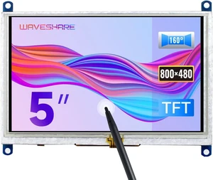 waveshare 5inch Resistive Touch Screen LCD (B) 800×480 HDMI Display Compatible with Raspberry Pi 5/4B/3B/Zero/Zero W/Zero 2W/Pico/Pico W/Pico WH waveshare 5inch Resistive Touch Screen LCD (B) 800×480 HDMI Display Compatible with Raspberry Pi 5/4B/3B/Zero/Zero W/Zero 2W/Pico/Pico W/Pico WH