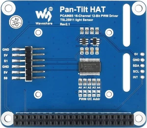 Waveshare 2-DOF Pan-Tilt HAT for Raspberry Pi Series Motherboards/Jetson Nano Waveshare 2-DOF Pan-Tilt HAT for Raspberry Pi Series Motherboards/Jetson Nano