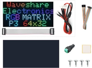 Waveshare RGB Full-Color LED Matrix Panel 64×32 Pixels Display Screen 2048 Individual LEDs 3mm Pitch Compatible with Raspberry Pi 5/4B/3B/Zero/Zero W/Zero 2W/Pico/Pico W/Pico WH, ESP32 Waveshare RGB Full-Color LED Matrix Panel 64×32 Pixels Display Screen 2048 Individual LEDs 3mm Pitch Compatible with Raspberry Pi 5/4B/3B/Zero/Zero W/Zero 2W/Pico/Pico W/Pico WH, ESP32