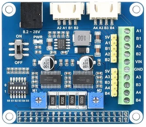 Waveshare HRB8825 Stepper Motor HAT Compatible with Raspberry Pi Drives Two Stepper Motors Up to 1/32 Microstepping Waveshare HRB8825 Stepper Motor HAT Compatible with Raspberry Pi Drives Two Stepper Motors Up to 1/32 Microstepping