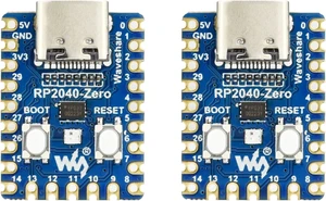 Waveshare RP2040-Zero High-Performance Pico-Like MCU Board Based On Raspberry Pi Microcontroller RP2040 Castellated Module Allows Soldering Direct to Carrier Boards-2pcs Waveshare RP2040-Zero High-Performance Pico-Like MCU Board Based On Raspberry Pi Microcontroller RP2040 Castellated Module Allows Soldering Direct to Carrier Boards-2pcs