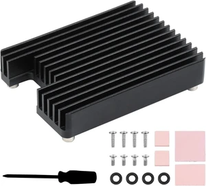 Waveshare Dedicated Aluminum Heatsink CM4-HEATSINK-B for Raspberry Pi Compute Module 4 CM4 with Proper Space for Antenna Section Waveshare Dedicated Aluminum Heatsink CM4-HEATSINK-B for Raspberry Pi Compute Module 4 CM4 with Proper Space for Antenna Section