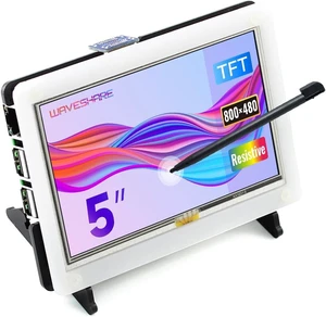 waveshare 5inch Resistive Touch Screen LCD with Bicolor Case Compatible with Raspberry Pi 5/4B/3B/Zero/Zero W/Zero 2W/Pico/Pico W/Pico WH 800×480 Resolution HDMI Low Power Consumption waveshare 5inch Resistive Touch Screen LCD with Bicolor Case Compatible with Raspberry Pi 5/4B/3B/Zero/Zero W/Zero 2W/Pico/Pico W/Pico WH 800×480 Resolution HDMI Low Power Consumption