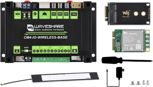 Waveshare Industrial IoT Wireless Expansion Module Designed for Raspberry Pi Compute Module 4 Bundle with 4G Module SIM7600G-H-PCIE 12V 2A Power Adapter and So on(7 Items) Waveshare Industrial IoT Wireless Expansion Module Designed for Raspberry Pi Compute Module 4 Bundle with 4G Module SIM7600G-H-PCIE 12V 2A Power Adapter and So on(7 Items)