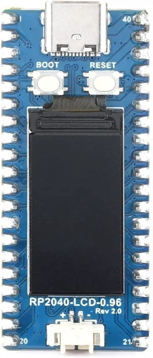 Waveshare RP2040-LCD-0.96 High-Performance Pico-Like MCU Board Based On RPi Microcontroller RP2040 Compatible with Most of The RPi Pico Add-On Modules with Pre-soldered Header Waveshare RP2040-LCD-0.96 High-Performance Pico-Like MCU Board Based On RPi Microcontroller RP2040 Compatible with Most of The RPi Pico Add-On Modules with Pre-soldered Header
