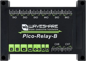 Waveshare Industrial 8-Channel Relay Module for Raspberry Pi Pico Power Supply Isolation Photocoupler Isolation Waveshare Industrial 8-Channel Relay Module for Raspberry Pi Pico Power Supply Isolation Photocoupler Isolation