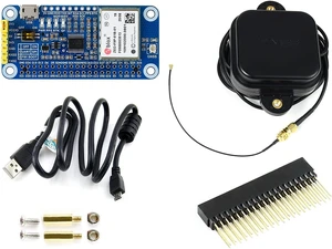 Waveshare ZED-F9P GPS-RTK HAT for Raspberry Pi Centimeter Level Accuracy Multi-Band RTK Differential GPS Module