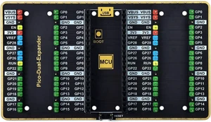 Waveshare Dual GPIO Expander for Raspberry Pi Pico Two Sets of Male Headers for Connecting More Expansion Modules