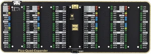 Waveshare Quad GPIO Expander for Raspberry Pi Pico Four Sets of Male Headers for Connecting More Expansion Modules with USB Power Input Connector Waveshare Quad GPIO Expander for Raspberry Pi Pico Four Sets of Male Headers for Connecting More Expansion Modules with USB Power Input Connector