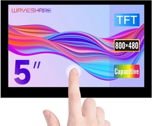 waveshare 5inch Capacitive Touch Display Compatible with Raspberry Pi 5/4B/3B+/3A+/3B/2B/B+/A+/CM3/3+/4 800×480 Resolution DSI Interface waveshare 5inch Capacitive Touch Display Compatible with Raspberry Pi 5/4B/3B+/3A+/3B/2B/B+/A+/CM3/3+/4 800×480 Resolution DSI Interface