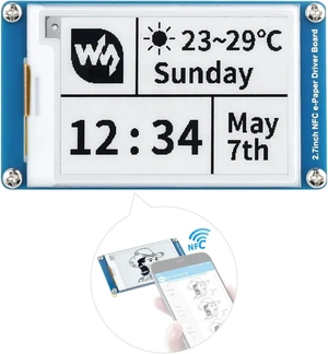 waveshare 2.7inch Passive-Powered E-Paper Module, Novel Passive NFC Technology, No Battery Required, No More Battery Life Trouble, Black and White Display Colors waveshare 2.7inch Passive-Powered E-Paper Module, Novel Passive NFC Technology, No Battery Required, No More Battery Life Trouble, Black and White Display Colors