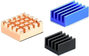 Waveshare Colorful Heat Sink Set Suitable for Raspberry Pi 4B/3B+ 2X Aluminum + 1x Copper with Gum Waveshare Colorful Heat Sink Set Suitable for Raspberry Pi 4B/3B+ 2X Aluminum + 1x Copper with Gum